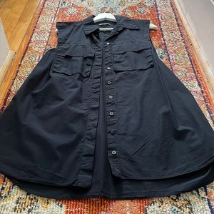Zara Utilitarian Sleeveless Shirt Dress
